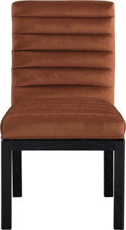 Evelyn Velvet Upholstered Dining Chair in Cognac - 902Cognac-C