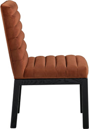 Evelyn Velvet Upholstered Dining Chair in Cognac - 902Cognac-C