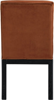 Evelyn Velvet Upholstered Dining Chair in Cognac - 902Cognac-C