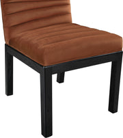 Evelyn Velvet Upholstered Dining Chair in Cognac - 902Cognac-C
