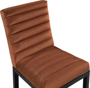 Evelyn Velvet Upholstered Dining Chair in Cognac - 902Cognac-C