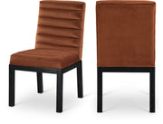 Evelyn Velvet Upholstered Dining Chair in Cognac - 902Cognac-C