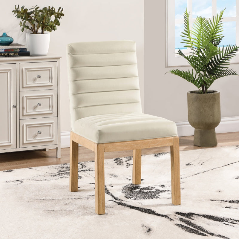 Evelyn Velvet Upholstered Dining Chair in Cream - 901Cream-C