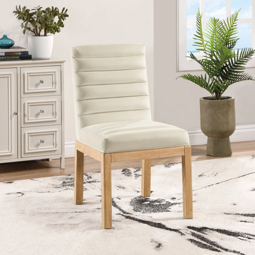 Evelyn Velvet Upholstered Dining Chair in Cream - 901Cream-C