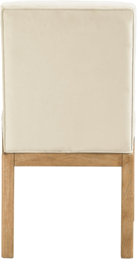 Evelyn Velvet Upholstered Dining Chair in Cream - 901Cream-C