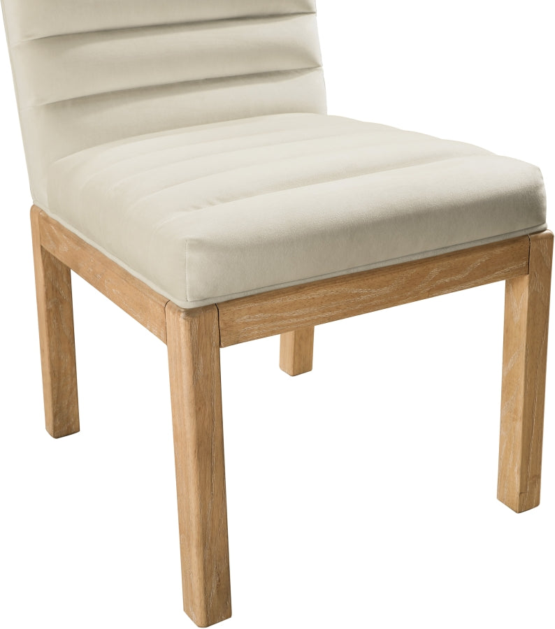 Evelyn Velvet Upholstered Dining Chair in Cream - 901Cream-C