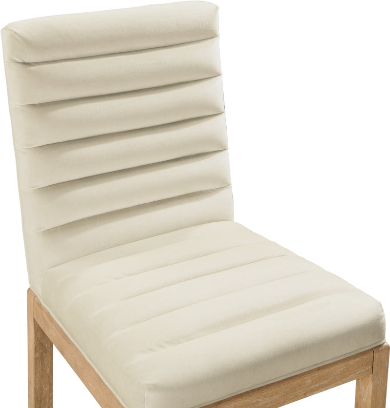 Evelyn Velvet Upholstered Dining Chair in Cream - 901Cream-C
