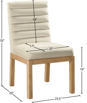 Evelyn Velvet Upholstered Dining Chair in Cream - 901Cream-C