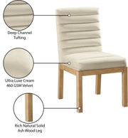 Evelyn Velvet Upholstered Dining Chair in Cream - 901Cream-C