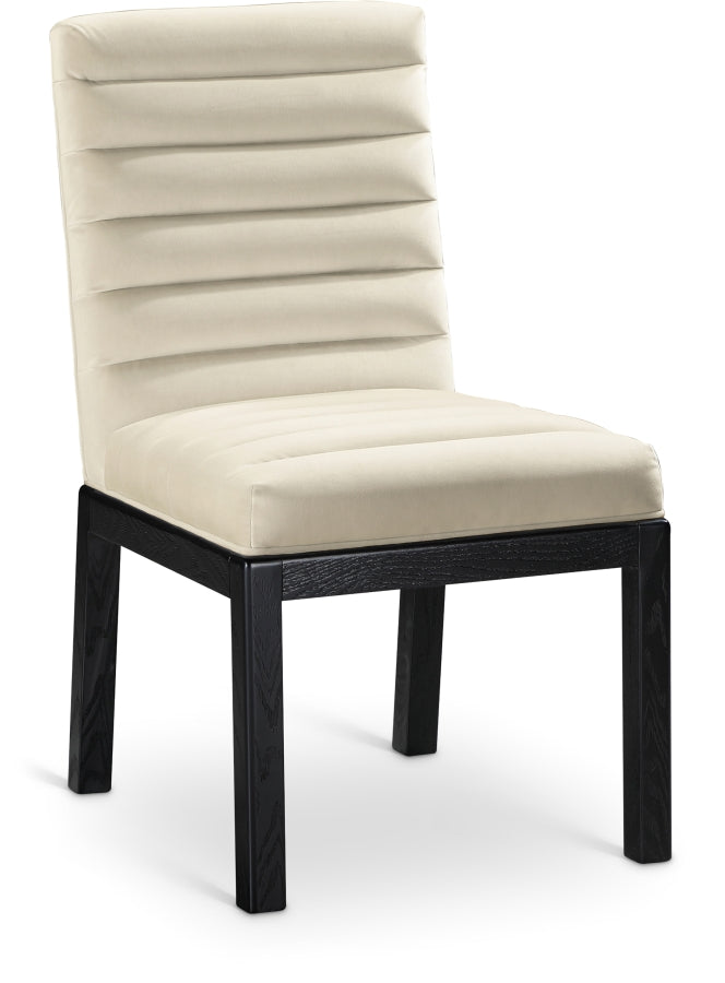 Evelyn Velvet Upholstered Dining Chair in Cream - 902Cream-C