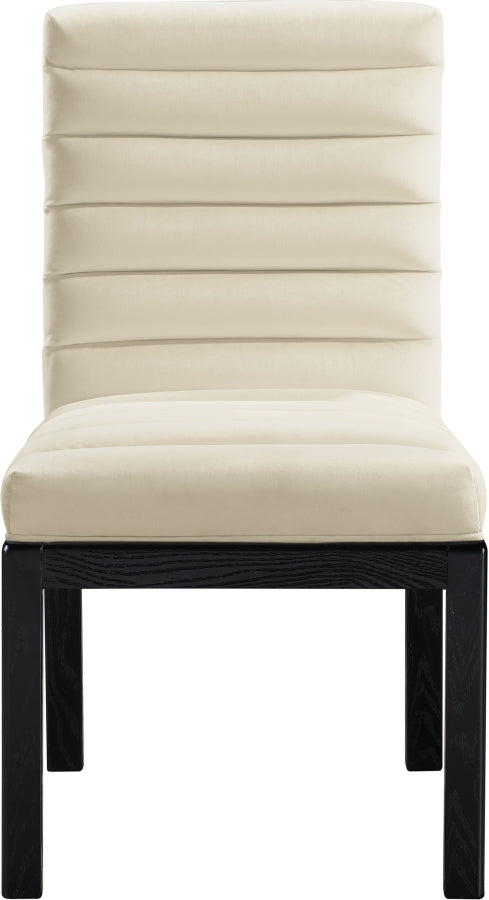 Evelyn Velvet Upholstered Dining Chair in Cream - 902Cream-C