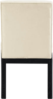 Evelyn Velvet Upholstered Dining Chair in Cream - 902Cream-C