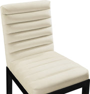 Evelyn Velvet Upholstered Dining Chair in Cream - 902Cream-C