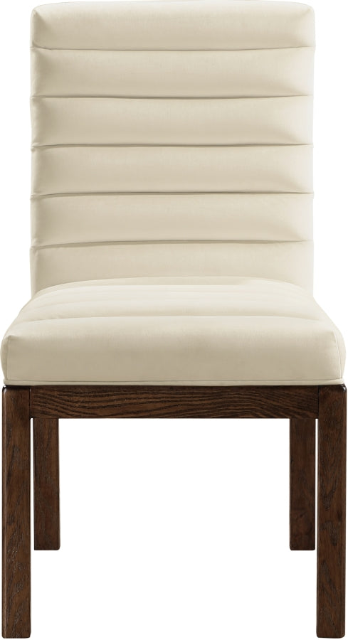 Evelyn Velvet Upholstered Dining Chair in Cream - 903Cream-C
