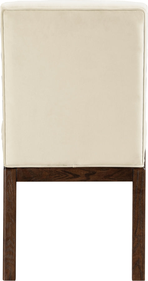 Evelyn Velvet Upholstered Dining Chair in Cream - 903Cream-C