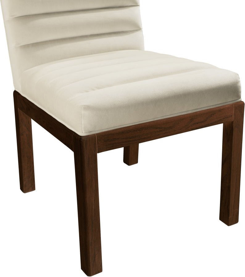 Evelyn Velvet Upholstered Dining Chair in Cream - 903Cream-C