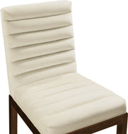Evelyn Velvet Upholstered Dining Chair in Cream - 903Cream-C