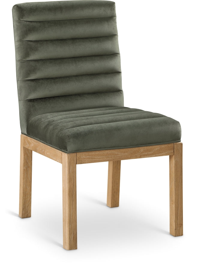 Evelyn Velvet Upholstered Dining Chair in Green - 901Green-C