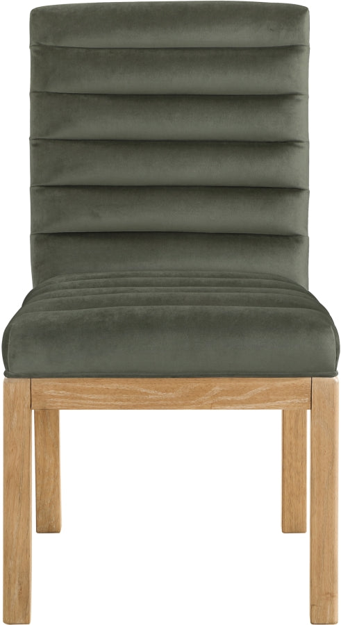 Evelyn Velvet Upholstered Dining Chair in Green - 901Green-C