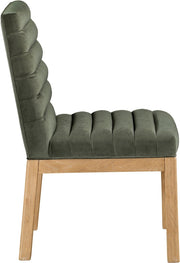Evelyn Velvet Upholstered Dining Chair in Green - 901Green-C