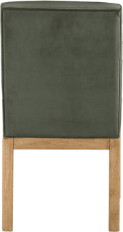 Evelyn Velvet Upholstered Dining Chair in Green - 901Green-C