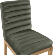 Evelyn Velvet Upholstered Dining Chair in Green - 901Green-C