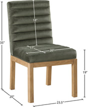 Evelyn Velvet Upholstered Dining Chair in Green - 901Green-C