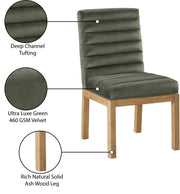 Evelyn Velvet Upholstered Dining Chair in Green - 901Green-C