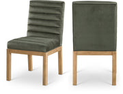Evelyn Velvet Upholstered Dining Chair in Green - 901Green-C