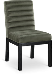 Evelyn Velvet Upholstered Dining Chair in Green - 902Green-C