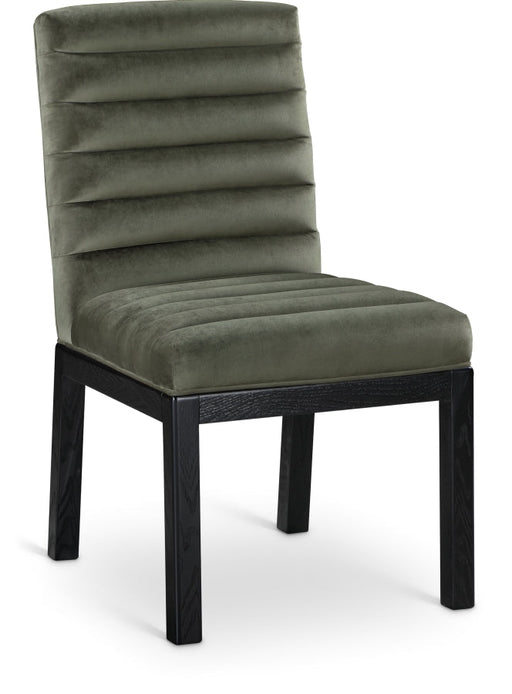 Evelyn Velvet Upholstered Dining Chair in Green - 902Green-C