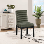 Evelyn Velvet Upholstered Dining Chair in Green - 902Green-C