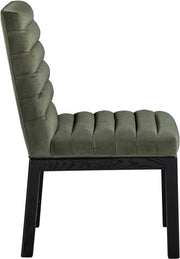 Evelyn Velvet Upholstered Dining Chair in Green - 902Green-C