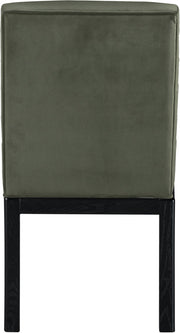 Evelyn Velvet Upholstered Dining Chair in Green - 902Green-C