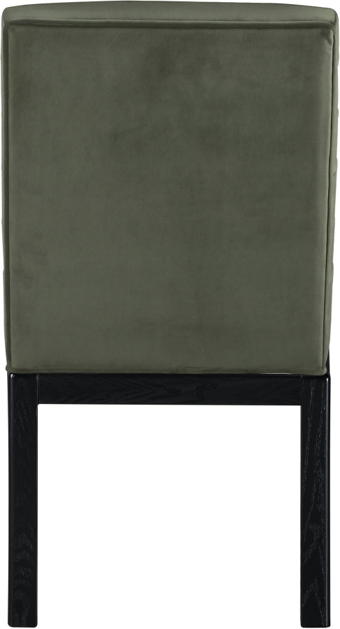Evelyn Velvet Upholstered Dining Chair in Green - 902Green-C
