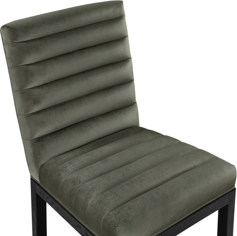 Evelyn Velvet Upholstered Dining Chair in Green - 902Green-C