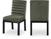 Evelyn Velvet Upholstered Dining Chair in Green - 902Green-C
