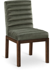 Evelyn Velvet Upholstered Dining Chair in Green - 903Green-C