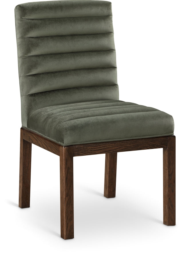 Evelyn Velvet Upholstered Dining Chair in Green - 903Green-C