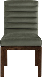 Evelyn Velvet Upholstered Dining Chair in Green - 903Green-C