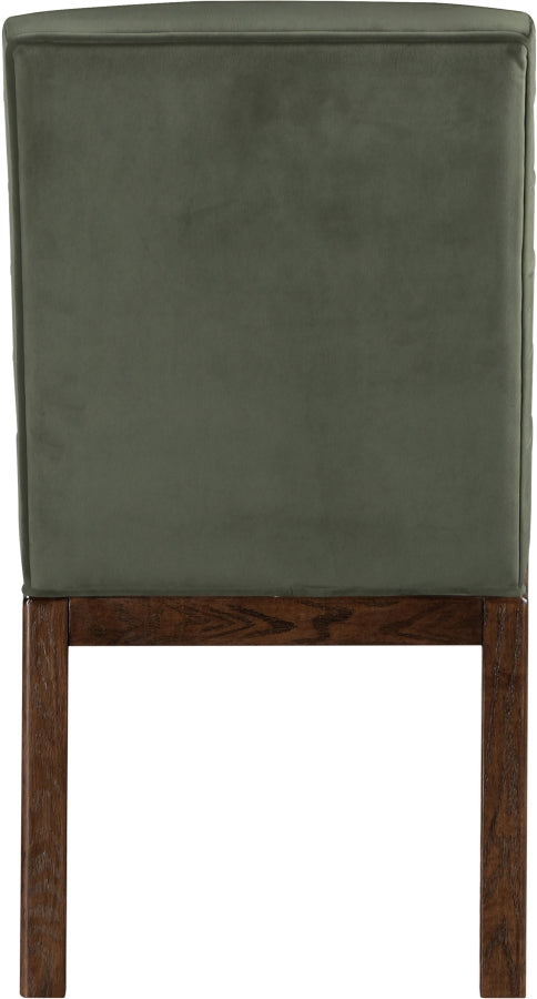 Evelyn Velvet Upholstered Dining Chair in Green - 903Green-C
