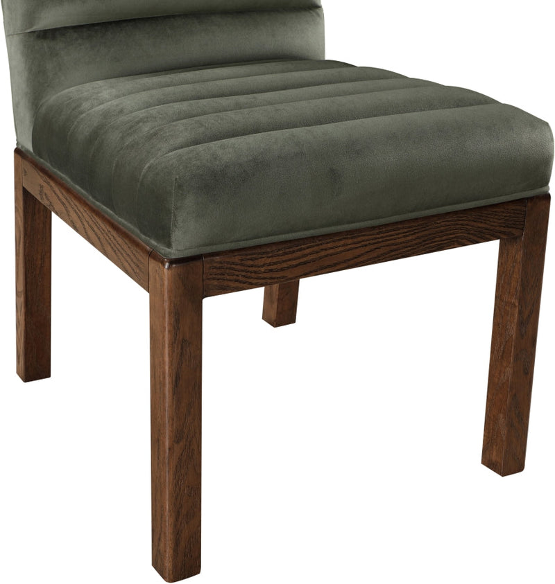 Evelyn Velvet Upholstered Dining Chair in Green - 903Green-C