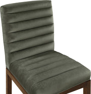 Evelyn Velvet Upholstered Dining Chair in Green - 903Green-C