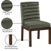 Evelyn Velvet Upholstered Dining Chair in Green - 903Green-C