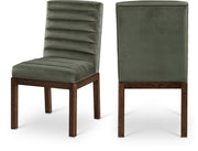 Evelyn Velvet Upholstered Dining Chair in Green - 903Green-C