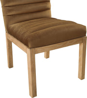 Evelyn Velvet Upholstered Dining Chair in Saddle - 901Saddle-C