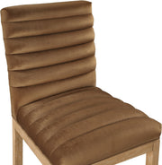 Evelyn Velvet Upholstered Dining Chair in Saddle - 901Saddle-C