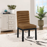 Evelyn Velvet Upholstered Dining Chair in Saddle - 902Saddle-C