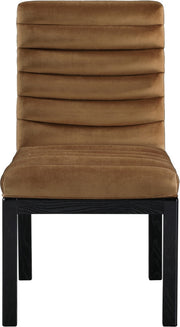 Evelyn Velvet Upholstered Dining Chair in Saddle - 902Saddle-C
