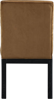 Evelyn Velvet Upholstered Dining Chair in Saddle - 902Saddle-C